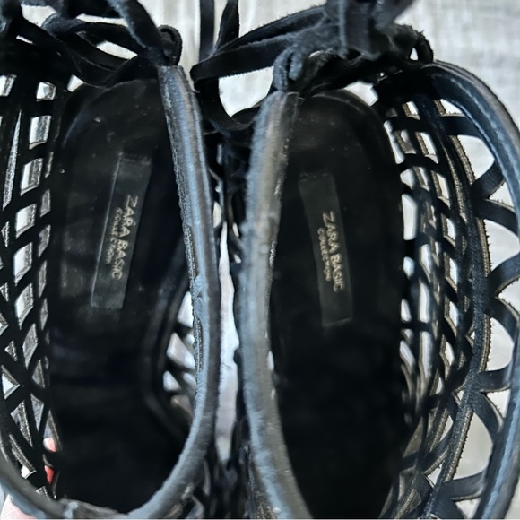 Zara Caged Heels Sz 7 1/2 - Picture 4 of 14